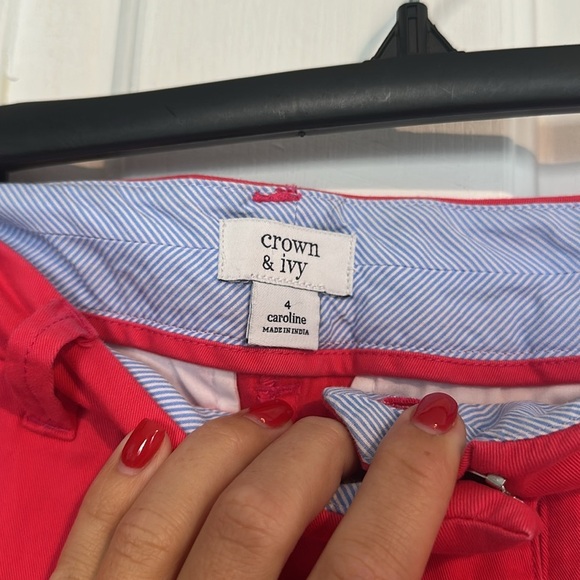 Crown & Ivy Caroline pink shorts size 4 - Picture 3 of 4